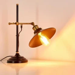 Lampes Dorées-hofstein Lampe à poser Gudem Noir doré, 1 lumière