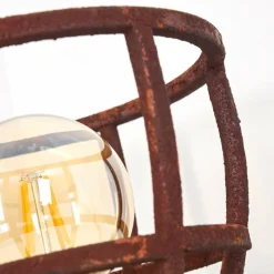 Lampes Industrielles-hofstein Lampe à poser Haervej Bois clair, Rouille, 1 lumière