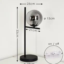 hofstein Lampe à poser Hogatza Noir, 1 lumière