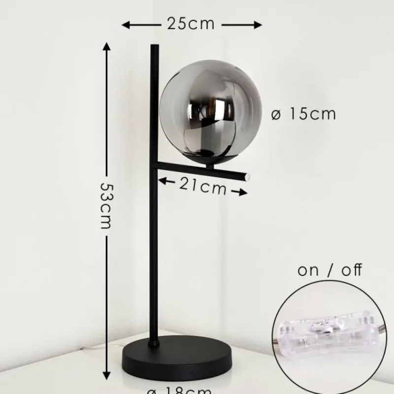 hofstein Lampe à poser Hogatza Noir, 1 lumière