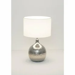 Lampes En Tissu-Luminaires Holländer Lampe à poser Holländer ANANAS Argenté, 1 lumière