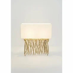 Lampes En Tissu-Luminaires Holländer Lampe à poser Holländer CAPRI Or, 2 lumières