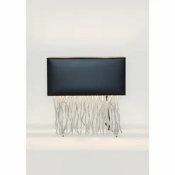 Lampes En Tissu-Luminaires Holländer Lampe à poser Holländer CAPRI Argenté, 2 lumières