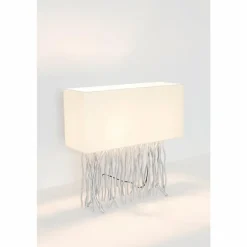 Lampes En Tissu-Luminaires Holländer Lampe à poser Holländer CAPRI Argenté, 2 lumières