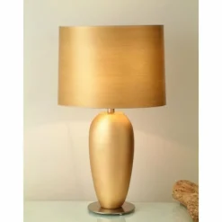 Luminaires Rustiques-Luminaires Holländer Lampe à poser Holländer OMEGA OVAL GRANDE Or, 1 lumière