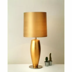 Lampes En Tissu-Luminaires Holländer Lampe à poser Holländer OMEGA SOTTILE GRANDE Or, 1 lumière