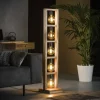Lampes Vintages & Rétros-hofstein Lampe à poser HOOFPLAAT Bois clair, 5 lumières
