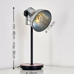 Lampes Vintages & Rétros-hofstein Lampe à poser Hora Noir, 1 lumière