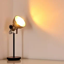 Lampes Vintages & Rétros-hofstein Lampe à poser Hora Noir, 1 lumière