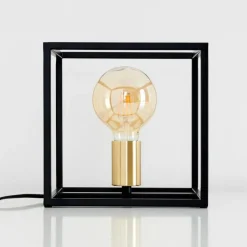 Lampes Dorées-hofstein Lampe à poser Ibusuki Or, Laiton, Noir, 1 lumière