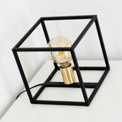 Lampes Dorées-hofstein Lampe à poser Ibusuki Or, Laiton, Noir, 1 lumière