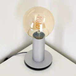 Lampes Vintages & Rétros-hofstein Lampe à poser Kimstad Argenté, 1 lumière