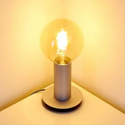 Lampes Vintages & Rétros-hofstein Lampe à poser Kimstad Argenté, 1 lumière