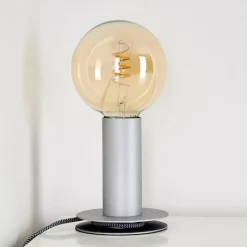 Lampes Vintages & Rétros-hofstein Lampe à poser Kimstad Argenté, 1 lumière