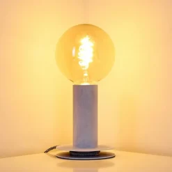 Lampes Vintages & Rétros-hofstein Lampe à poser Kimstad Gris, 1 lumière