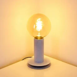 Lampes Vintages & Rétros-hofstein Lampe à poser Kimstad Gris, 1 lumière