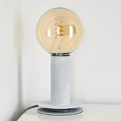 Lampes Vintages & Rétros-hofstein Lampe à poser Kimstad Gris, 1 lumière