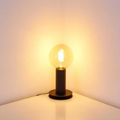 Lampes Vintages & Rétros-hofstein Lampe à poser Kimstad Noir, 1 lumière