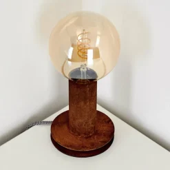 Lampes Vintages & Rétros-hofstein Lampe à poser Kimstad Rouille, 1 lumière