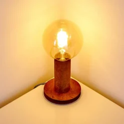 Lampes Vintages & Rétros-hofstein Lampe à poser Kimstad Rouille, 1 lumière