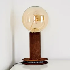 Lampes Vintages & Rétros-hofstein Lampe à poser Kimstad Rouille, 1 lumière