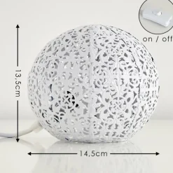 Luminaires Rustiques-hofstein Lampe à poser Kobenhavn Blanc, 1 lumière