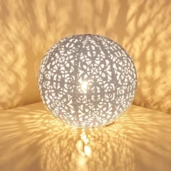 Luminaires Rustiques-hofstein Lampe à poser Kobenhavn Blanc, 1 lumière