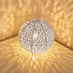 Luminaires Rustiques-hofstein Lampe à poser Kobenhavn Blanc, 1 lumière