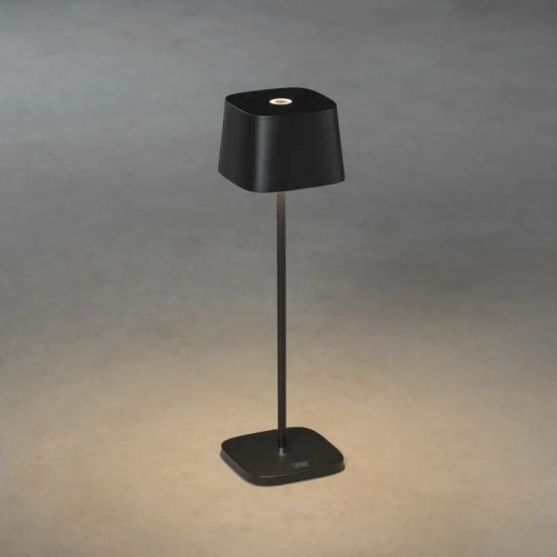 Luminaires Rustiques-Luminaires Konstsmide Lampe à poser Konstsmide Capri LED Noir, 1 lumière