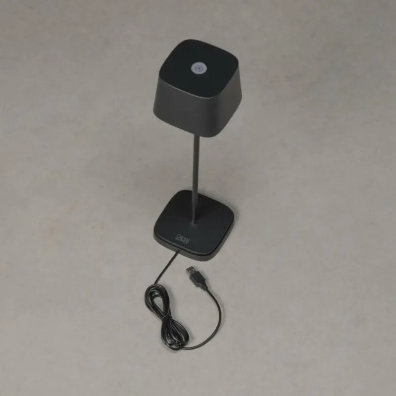 Luminaires Rustiques-Luminaires Konstsmide Lampe à poser Konstsmide Capri LED Noir, 1 lumière