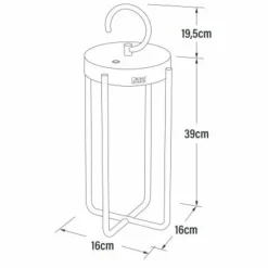 Luminaires Konstsmide Lampe à poser Konstsmide Manorola LED Noir, 1 lumière