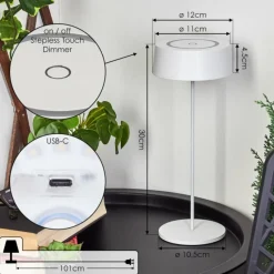 hofstein Lampe à poser Kouvi LED Blanc, 1 lumière