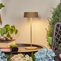 Lampes Dorées-hofstein Lampe à poser Kouvi LED Or, 1 lumière