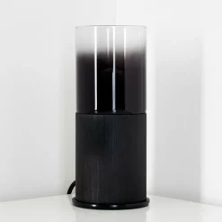 hofstein Lampe à poser Kuparuk Fumée, Noir, 1 lumière