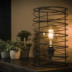Lampes Industrielles-hofstein Lampe à poser Laghalerveen Anthracite, 1 lumière