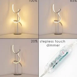 hofstein Lampe à poser Lavaca LED Argenté, 1 lumière