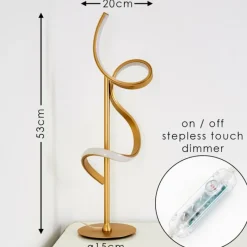 Lampes Dorées-hofstein Lampe à poser Lavaca LED Or, 1 lumière