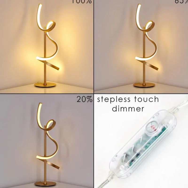 Lampes Dorées-hofstein Lampe à poser Lavaca LED Or, 1 lumière