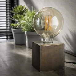 Lampes Vintages & Rétros-hofstein Lampe à poser LEMELE Bronze, 1 lumière