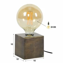 Lampes Vintages & Rétros-hofstein Lampe à poser LEMELE Bronze, 1 lumière