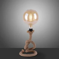 Lampes Industrielles-Luminaires Leuchten Direkt Lampe à poser Leuchten Direkt ROPE Noir, 1 lumière