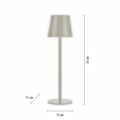 Luminaires Leuchten Direkt Lampe à poser Leuchten Direkt EURIA LED Gris, 1 lumière