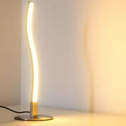 Luminaires Leuchten Direkt Lampe à poser Leuchten-Direkt Wave LED Acier inoxydable, 1 lumière* Éclairage Led