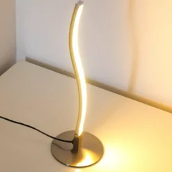 Luminaires Leuchten Direkt Lampe à poser Leuchten-Direkt Wave LED Acier inoxydable, 1 lumière* Éclairage Led