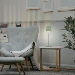 Luminaires Leuchten Direkt Lampe à poser Leuchten-Direkt EURIA LED Vert, 1 lumière