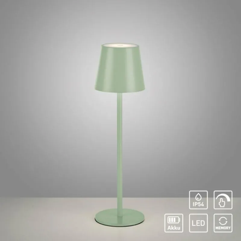 Luminaires Leuchten Direkt Lampe à poser Leuchten-Direkt EURIA LED Vert, 1 lumière
