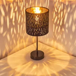 Lampes En Tissu-hofstein Lampe à poser Liared Noir, 1 lumière