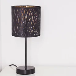 Lampes En Tissu-hofstein Lampe à poser Liared Noir, 1 lumière