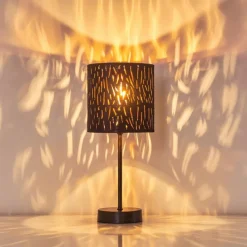 Lampes En Tissu-hofstein Lampe à poser Liared Noir, 1 lumière