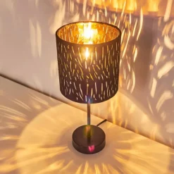 Lampes En Tissu-hofstein Lampe à poser Liared Noir, 1 lumière